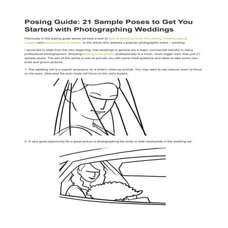 Guía de 21 poses para bodas (Fotografía)