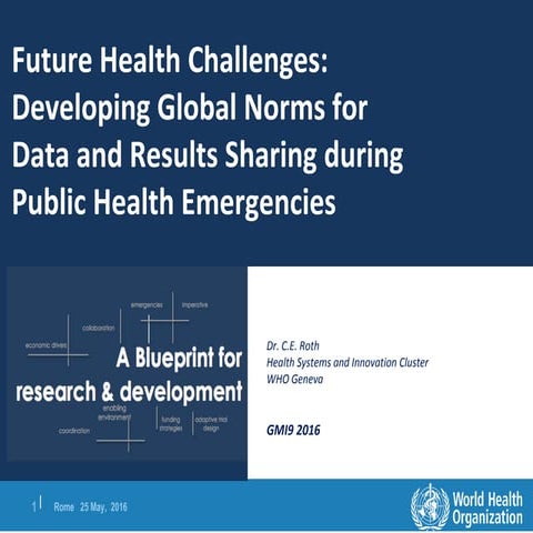 Future Health Challenges: Developing Global Norms for Data and Results Sharin...