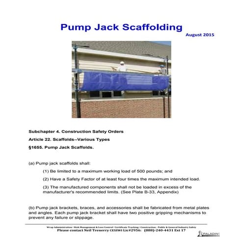 21 Pump Jack Scaffolding