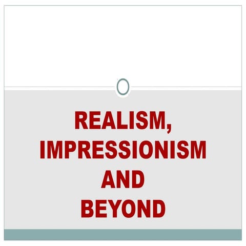 21 realism, impressionism and beyond