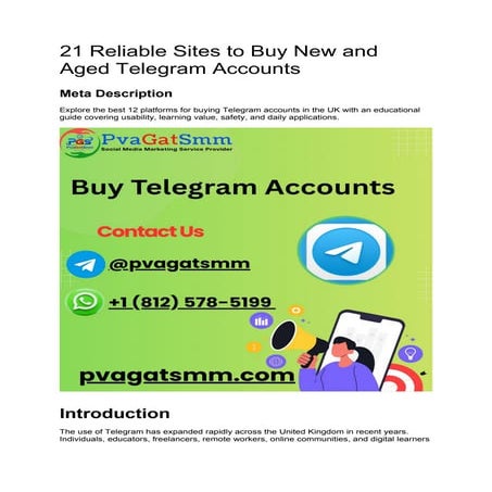 Top 5 Platforms to Buy Telegram Accounts — A Practical Educational ...