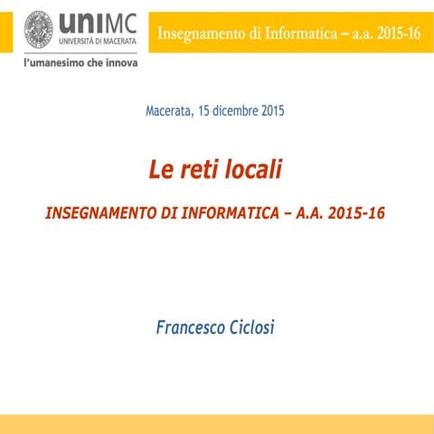 MODULO 21 –> Le reti locali