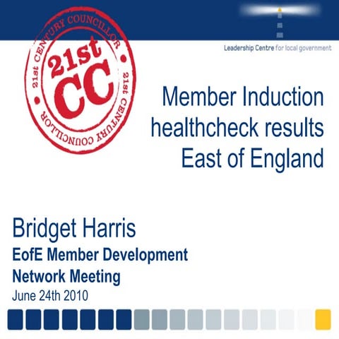 Member Induction Checklist results - East of England
