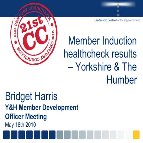 Yorkshire and the Humber - Induction checklist results