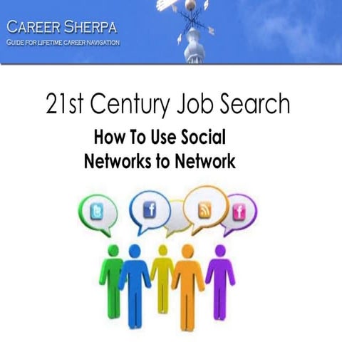 Today's Job Search: Learn How To Use Social Networks to NETWORK