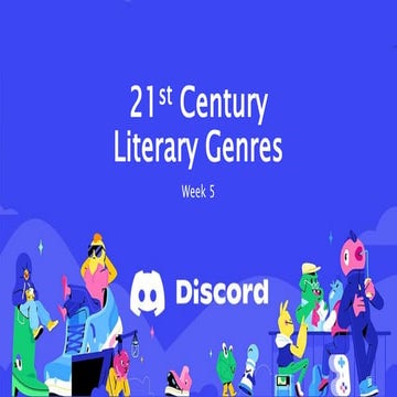 TWENTY FIRST CENTURY LITERARY GENRES PPT
