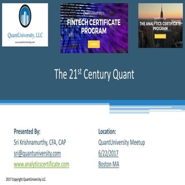 21st century quant