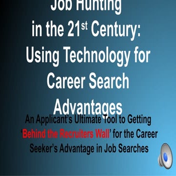 21st Century Job Hunting - Power Building Resumes with Pre-Writing Research