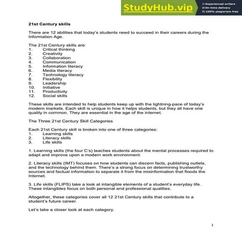 21st Century Skills Pdf