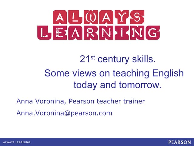 21st century skills. Some ideas abo...