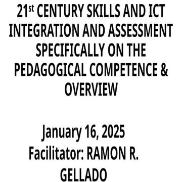 21st CENTURY SKILLS AND ICT INTEGRATION AND ASSESSMENT.pptx