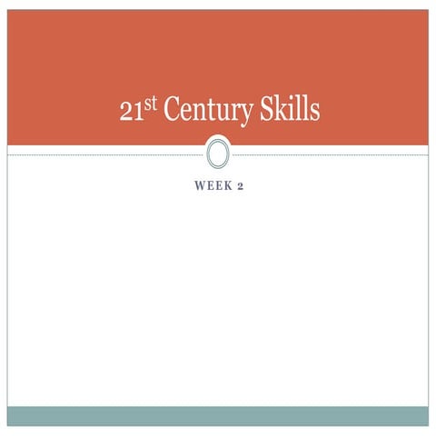 21st century skills week 2