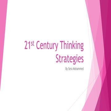 21st century thinking strategies