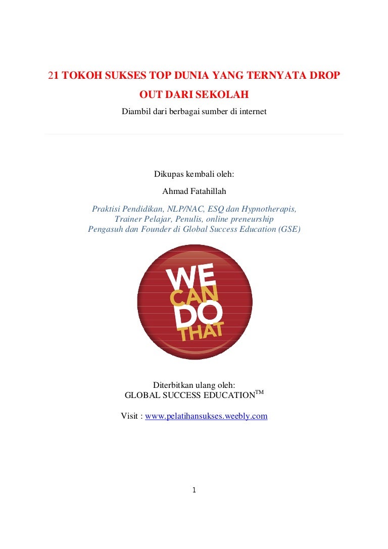 trader indonesia yg sukses 21 Tokoh Sukses Top Dunia yg DROP OUT SEKOLAH