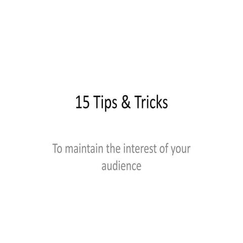 21 trainer tips & tricks to maintain interest