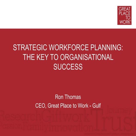 Strategic Workforce Planning: The Key to Organisational Success