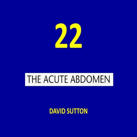 22 DAVID SUTTON PICTURES THE ACUTE ABDOMEN