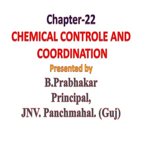 22. Chemical Control and Coordination