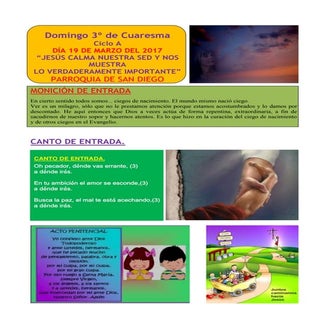 GUIÓN DEL DOMINGO 3º DE CUARESMA. C...