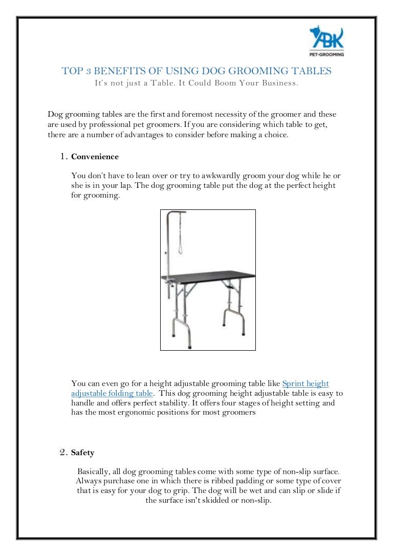 used dog grooming tables