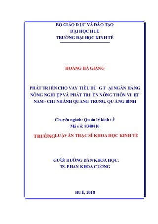 lv: Phát triển cho vay tiêu dùng tại ngân hàng nông nghiệp và phát triển nông thôn
