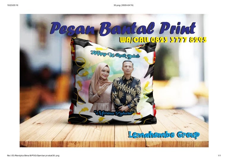 Bantal Foto Ukuran 30x30 Call 03 3777 95 Terlaris