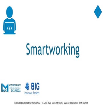 Rischi ed opportunità dello Smartworking