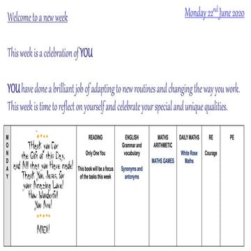 St. Vincent de Paul Year 5 22.6 monday 22 june