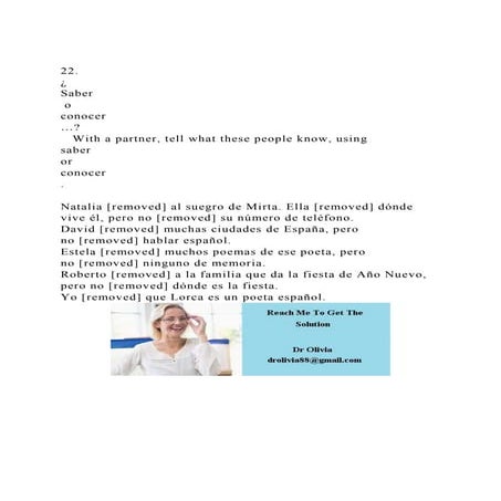 22.¿Saber o conocer…   With a partner, tell what thes.docx