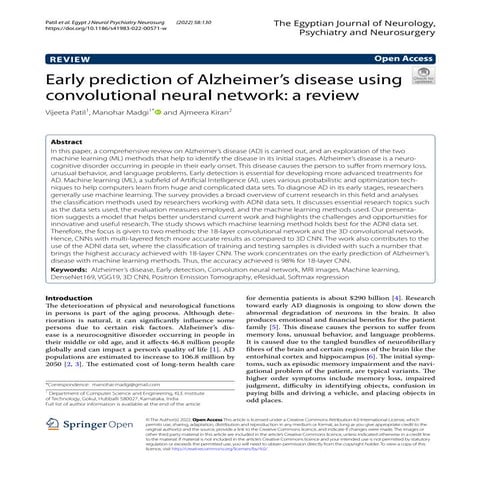 22.Patil - Early prediction of Alzheimer’s disease using convolutional neural...