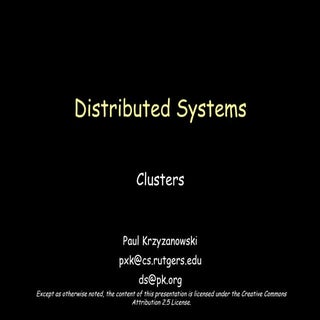 Clusters (Distributed computing)