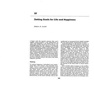 Setting goals for life and happines 