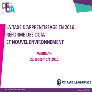 La taxe d'apprentissage en 2016 : r...