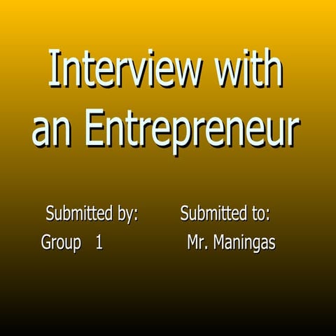 Group I Interview