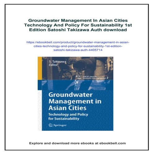 Urbanization and its Impact on Groundwater Resources –.pptx
