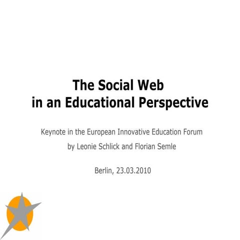 The Social Web in an Educational Perspective