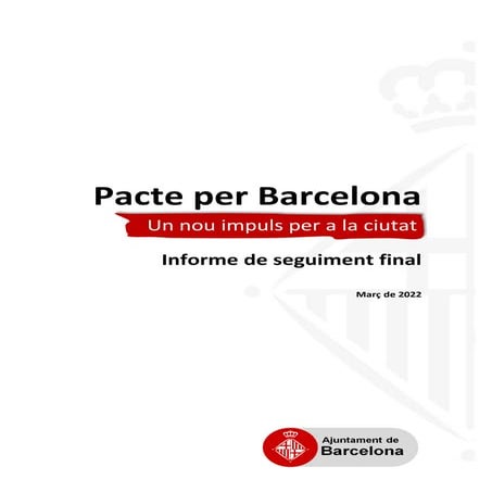 Pacte per Barcelona: Un nou impuls per a la ciutat
