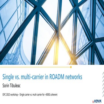 Single vs. multi-carrier in ROADM networks