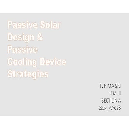 Climatology - Passive Solar Designateeee