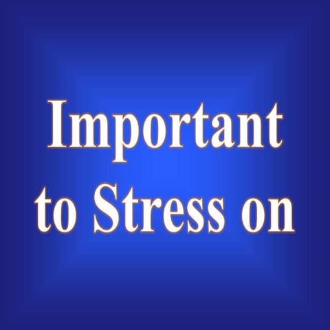 important to know | PPTX