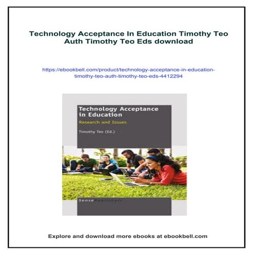 Technology Acceptance In Education Timothy Teo Auth Timothy Teo Eds