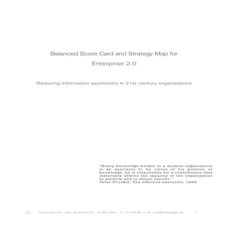 Reducing information asymmetry with Enterprise 2.0 