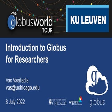 Introduction to Globus for Researchers