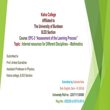 220711130085 - Sukanta Nole - Internet resources for different disciplines- M...