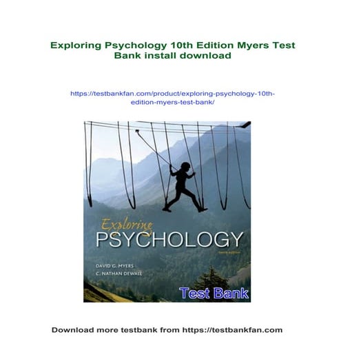 Exploring Psychology 10th Edition Myers Test Bank | PDF