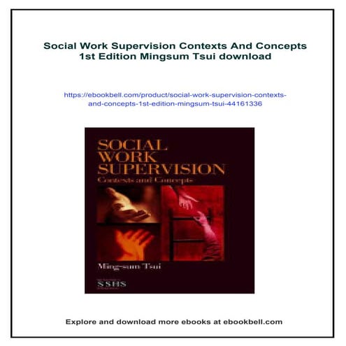Social Work Supervision Contexts And Concepts 1st Edition Mingsum Tsui
