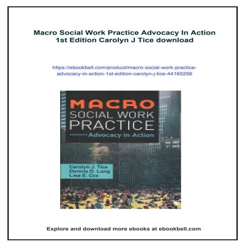 Macro Social Work Practice Advocacy In Action 1st Edition Carolyn J Tice