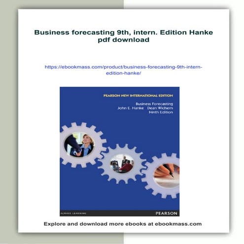 Business forecasting 9th, intern. Edition Hanke