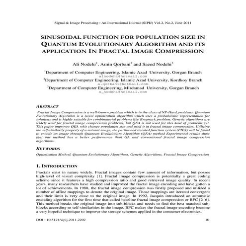 Sinusoidal Function for Population Size in Quantum Evolutionary Algorithm and...
