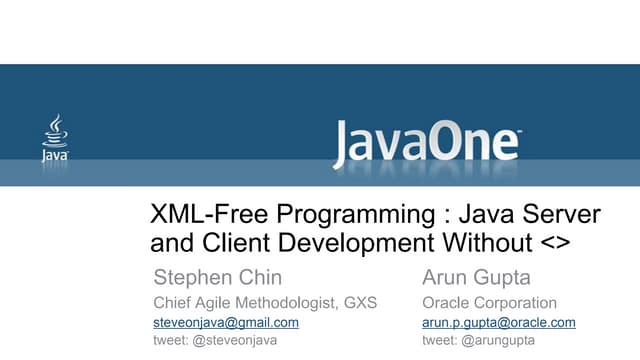 XML-Free Programming